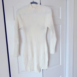 Adorable mock neck ribbed sweater dress. Very soft. Only worn once.